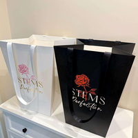 Nouveauté 2026 : Sac d'emballage trapézoïdal personnalisé (couleur, taille, logo) pour fleurs, boîtes à fleurs pour fleuristes, sac fourre-tout pour emballage de fleurs