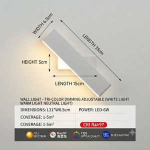Nordic Iron Led <b>Bedside</b> Wall Lamp Rotatable Swing Arm <b>Light</b> for Home dec - Product Image 6
