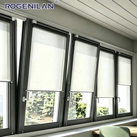 Fenêtre à battant et à bascule en aluminium à rupture de pont thermique Rogenilan, sur mesure, avec vitrage Low-E à économie d'énergie