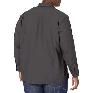 Vêtement de travail industriel personnalisé Combinaison solide à manches longues Salopette respirante en soie et polyester Paquet de X-Large-2 de charbon de bois Solide personnalisé - Product Image 2