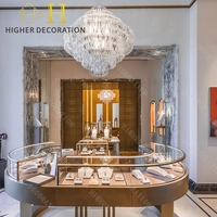Vitrine de magasin de bijoux en marbre naturel, comptoir en verre, présentoir mural de bijoux de luxe