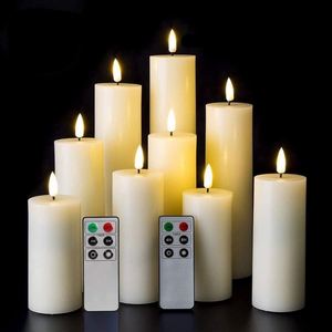 Velas LED con Llama Realista, Funcionamiento a Pilas, Color Marfil, 3D, con Control Remoto, Decoración para el Hogar - Product Image 1