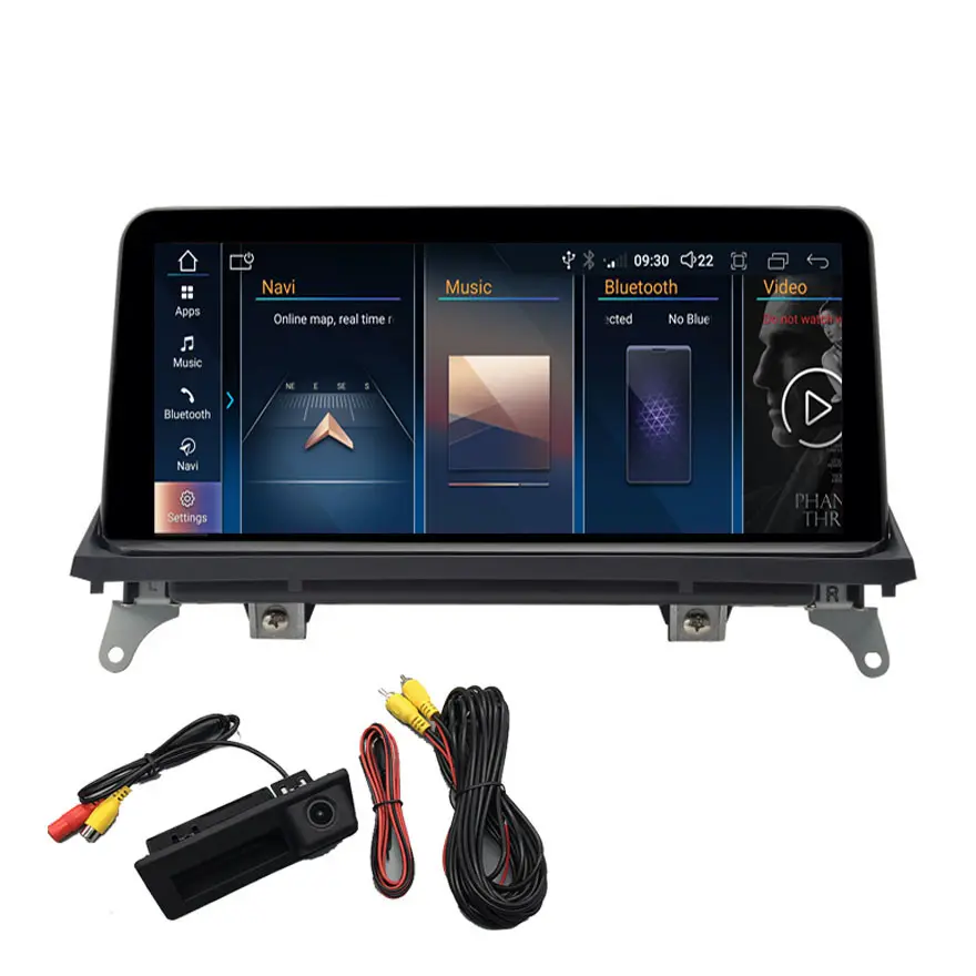 Kablosuz Carplay Android 12 araba multimedya ekran BMW X5 E70 X6 için E71 E72 CCC CCC Android otomobil radyosu GPS 4G SIM araba PC