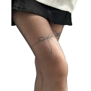 Collants effet <span class=keywords><strong>tatouage</strong></span> papillon, résistants aux accrocs, transparents noirs, style doux et sexy pour femme printemps automne - Product Image 5