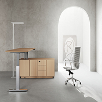 Bureau de direction moderne et luxueux, convertible et extensible, avec hauteur réglable, construction en bois, pour les professionnels, les bureaux de PDG