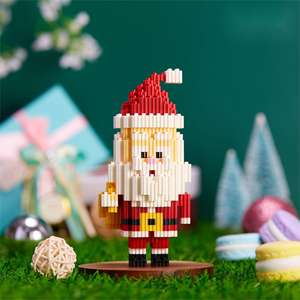 Kleine Partikel 3D-Modell Micro Brick Figuren Weihnachten Bausteine Sets Rentier Baum Weihnachts mann Schneemann-Mini-Verbindung VK - Product Image 4