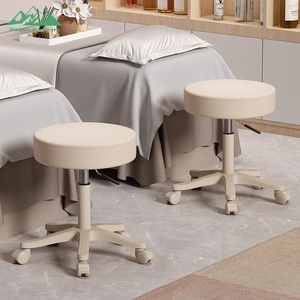 Wayon Modern Folding Adjustable Height <strong>Footstool</strong> with Wheels and Soft Round Seat for Apartment Office Compact Living - Product Image 3
