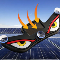 Lampe de Décoration de Fenêtre de Voiture à LED Dynamique à Énergie Solaire Universelle, Rechargeable par USB Type-C, Effet Œil de Démon