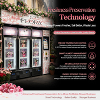 Distributeur automatique de fleurs avec boîte lumineuse LED, contrôle intelligent de la température, distributeur de fleurs extérieur pour les entreprises