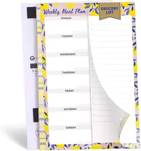 프로모션 주최자 할 일 목록 매일 매주 찢어 사용자 정의 인쇄 메모 패드 플래너 자석 메모장 식사 냉장고
