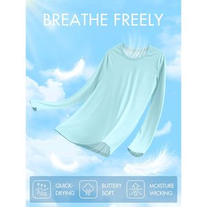Lot de 2 chemises de protection UV à manches longues pour femmes UPF 50+, légères, à séchage rapide, pour la natation et la randonnée - Product Image 3