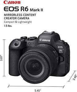 Kit appareil photo hybride EOS R6 Mark II avec objectif RF 24-105 <span class=keywords><strong>mm</strong></span> F4-7.1 <span class=keywords><strong>STM</strong></span>, capteur CMOS plein format 24,2 Mpx, stabilisation électronique d'image - Product Image 2