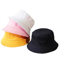 Chapeau seau en coton brodé avec logo personnalisé de haute qualité Casquettes de pêcheur à large bord Couleur pourpre unie Chapeaux de seaux unis décontractés