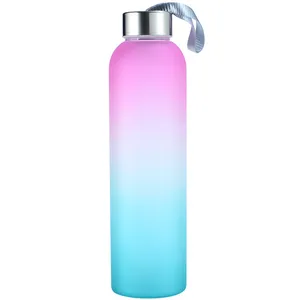 500ml 1000ml 1 Liter benutzer definierte Gradienten sublimation Milchglas Wasser flasche mit der Zeit