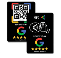 Carte avec puce NFC et code QR - Accès facile à la page d'entreprise Google pour les avis clients