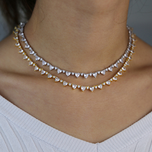 Collana Girocollo Classica alla Moda con Cuore in Zirconia Cubica, Regalo <span class=keywords><strong>di</strong></span> <span class=keywords><strong>San</strong></span> <span class=keywords><strong>Valentino</strong></span> per Fidanzata - Product Image 6
