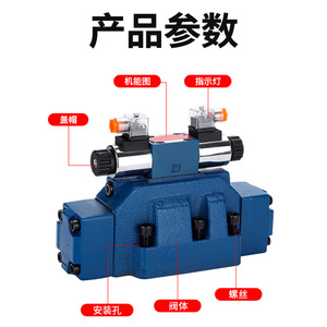 วาล์วควบคุมทิศทางไฮดรอลิกโซลินอยด์ 4WEH16-25-32-50B24V 220V วาล์วควบคุมแม่เหล็กไฟฟ้าแบบควบคุมด้วยไพล็อต สำหรับอุตสาหกรรมเคมี - Product Image 2