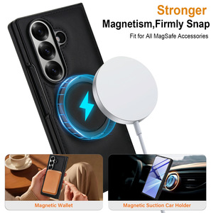 เคสชาร์จไร้สายสำหรับ <span class=keywords><strong>Samsung</strong></span> Galaxy Z <span class=keywords><strong>Fold</strong></span> 7 <span class=keywords><strong>Fold</strong></span> 6 5 4 <span class=keywords><strong>3</strong></span> พร้อมขาตั้งแม่เหล็กหมุนได้และฟิล์มกระจกนิรภัย - Product Image 5