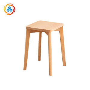 Chinese-style Minimalist Solid Wood Square <b>Stool</b> Stackable Space-saving Eco-Friendly Home Hotel Living Room Coffee Shops - Product Image 1