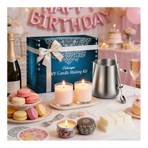 Fragrant <b>Candle</b> Jar <b>Set</b> Luxury Packaging Branded Natural Soy Blend Corporate Giveaway Boutique Promotion Display - Product Image 2