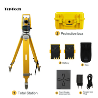 Station totale d'arpentage avec précision d'angle de 2 secondes et télescope grossissant 30x pour la mesure routière et de bâtiments