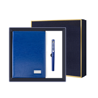 Cahier de notes A5 multicolore avec couverture en métal personnalisé sérigraphié Stylo roller en plastique Cadeau d'affaires