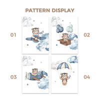 Art mural personnalisé pour chambre d'enfant, ours en peluche, affiches personnalisées avec nom, toile, décoration de chambre de bébé garçon