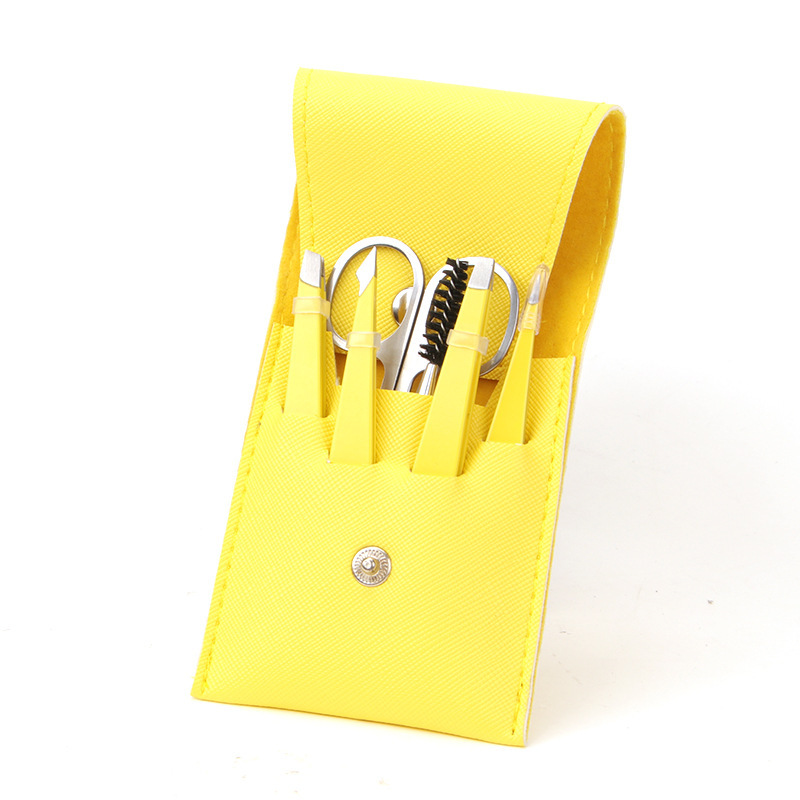 Ensemble de 6 pinces à sourcils jaunes