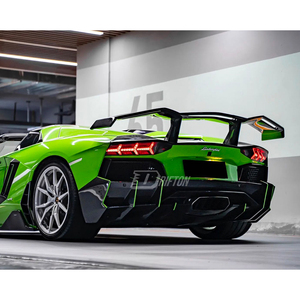 Alerón trasero de fibra de carbono seca CMST Aventador con tapa base para Lamborghini Aventador LP700 LP740 LP750 2011-2021 - Product Image 2