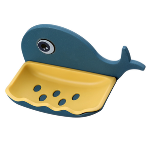 2023 SY salle de bain cuisine étagère murale <span class=keywords><strong>avec</strong></span> adhésif fort mignon plateau sans poinçon <span class=keywords><strong>porte</strong></span>-<span class=keywords><strong>savon</strong></span> baleine - Product Image 5