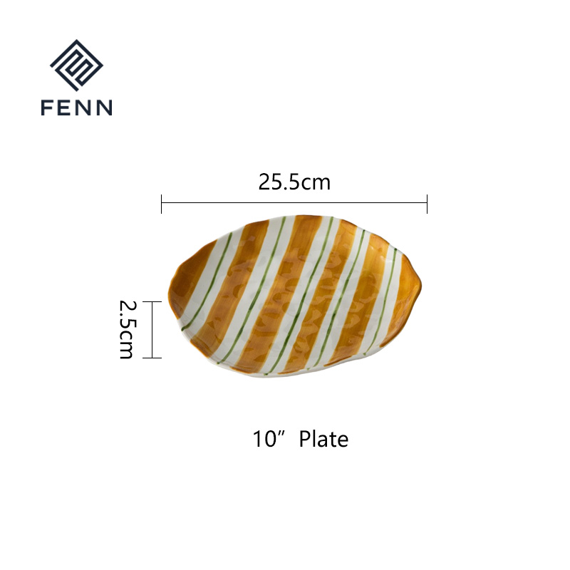 10 inch plate-orange