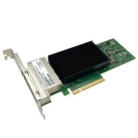 Tarjeta de Red X710-TM4 con Chip PCIe 3.0 X8, Interfaz RJ45, Cuatro Puertos de 10 Gbps, Componentes de Computadora X710-T4L (X710T4LBLK)