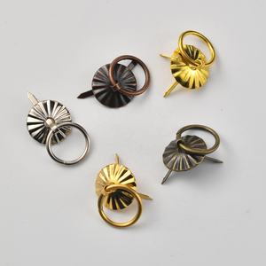 Cincin laci perunggu anular gaya Eropa, cincin tarik satu lubang, pegangan pintu kabinet, aksesori bagasi - Product Image 2