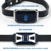 Großhandel Intelligenter Haustier-GPS-Tracker IP67 Wasserdicht 5m Genauigkeit Echtzeit-Tracking Halsband SOS-Alarm Magnetisches Aufladen 48h