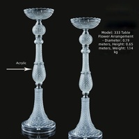 Support floral en métal et acrylique, grand modèle, pour centre de table de mariage, rideau de glace, or et argent, décoration de scène et de sol pour événements