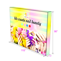 Boîte à lumière publicitaire pliable en tissu LED SEG 10x10 pieds, imprimée recto-verso, imperméable et écologique