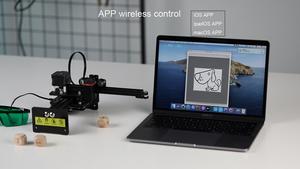 NEJE Master 2 Mini Machine à découper le cuir 10W Source <span class=keywords><strong>laser</strong></span> CO2/Diode pour MDF/<span class=keywords><strong>Balsa</strong></span> Bois Métal Acrylique Plastique Support DXF - Product Image 4