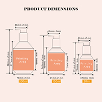 Flacon pompe moussant de luxe en verre pour crème visage, soin de la peau, savon liquide, 300ml, 150ml, 50ml, couleurs et logos personnalisés