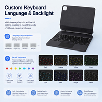 Coque Clavier pour iPad 10e génération 10,9 pouces A16 11 pouces Clavier sans fil avec support magnétique et pavé tactile multi-touch