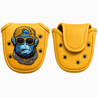 Housses de tête de club de golf en cuir premium avec broderie personnalisée pour Driver, Fairway, Hybride et Putter, Prix usine