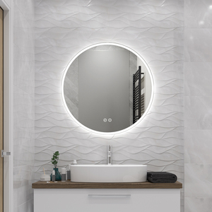 <span class=keywords><strong>Espejo</strong></span> Inteligente con Retroiluminación LED Redonda de 32'' de Bathnology, <span class=keywords><strong>Espejo</strong></span> Plateado con Pantalla Táctil, <span class=keywords><strong>Luz</strong></span> para <span class=keywords><strong>Baño</strong></span> - Product Image 1