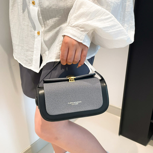 Sacs à main élégants rétro pour femmes 2026, sacs à main en cuir PU à blocs de couleur, petits sacs à bandoulière - Product Image 2