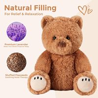 OEM ODM Coussin chauffant en peluche en forme d'ours en peluche, micro-ondable, 31cm-50cm, unisexe, pour crampes menstruelles, parfum lavande, utilisation chaude et froide, jouet anti-stress