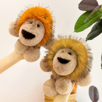 Peluche Lion Brodé Adorable Anti-Stress, Rembourrage Coton PP, Doublure en Maille, Super Doux et Moelleux, Verni UV, Poupée Cadeau 11-30cm