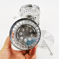 Support de charbons à chicha 2-en-1 en alliage d'aluminium avec cloison pour HMD, accessoires pour chicha, idéal pour les bars à chicha et cafés