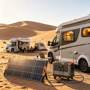 Station d'alimentation portable 3000W 2688Wh pour camping-car, caravane, camping, voyage, maison mobile, prise EU - Product Image 1