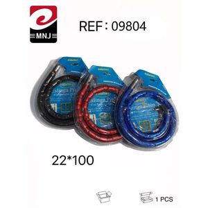 MNJ Motorcycle Lock 22x100mm Coil Cable Security Padlock For Bike Protection - Product Image 1