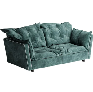 غابة سوداء إيطالية بسيطة من جلد البقر مع طبقة علوية لغرفة المعيشة أريكة صغيرة بوحدة صف لأسفل - Product Image 4