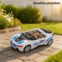 Voiture de course électrique pour enfants, avec son et lumière, rotation à 360°, rechargeable par USB-C, batterie incluse, LED multicolores, modèle très populaire