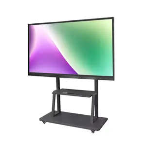 82 85 86 Inch 4K Display Android Os Paneel Klaslokaal Onderwijs Multi Media Ir Smart Touch Digitaal Mobiel Interactief Bord